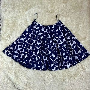 💙💐🪽Dark Blue cotton floral skirt🪽💐💙